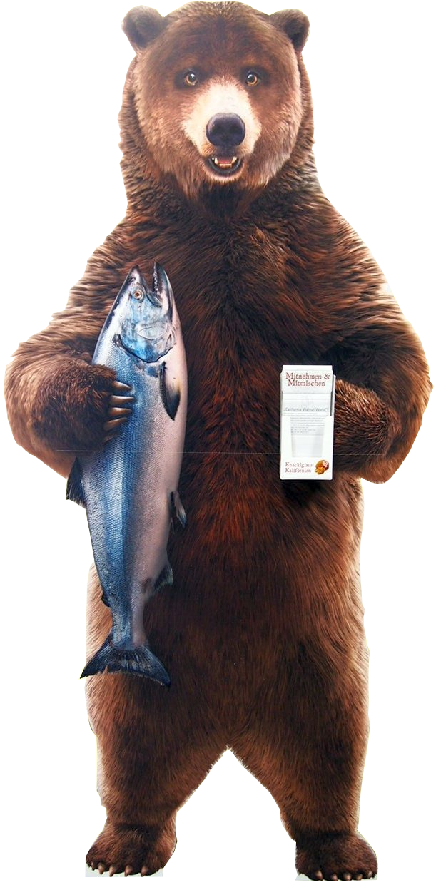 Figuraufsteller "Grizzly"<br />
Werbefigur 196 cm hoch